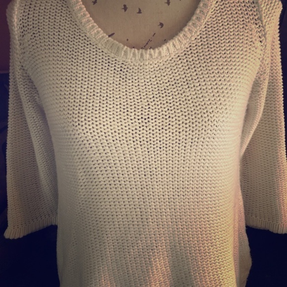 Zara Asymmetric Braided Sweater Small